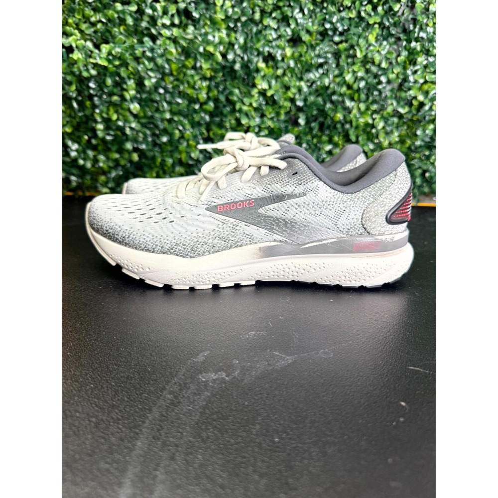 Brooks Ghost 16 120407-1B-006 Womens 7B Running Shoes Gray Pink Athletic Sneaker
